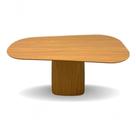 Mesa De Jantar Cone Organica 120x90cm Madeira Freijó