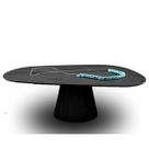 Mesa de jantar Cone Organica 160x90cm Base Ébano Tampo Ébano