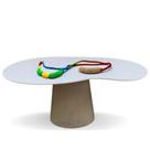 Mesa De Jantar Cone Orgânica Bean 140x60cm Mesa De Jantar Cone Orgânica Bean 140x60cm