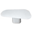Mesa de Jantar Cone Orgânica Carol 235x122cm Base Laca Branca