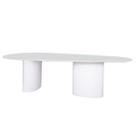 Mesa de Jantar Cone Orgânica Duo 198x122cm Laca Branca