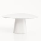 Mesa de Jantar Cone Orgânica Tríon Redonda 100x103 cm Laca Branca Mesa de Jantar Cone Orgânica Tríon Redonda 100x103 cm Laca Branca