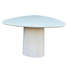 Mesa de Jantar Cone Orgânica Tríon Redonda 120x123 cm Laca Off White