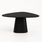 Mesa de Jantar Cone Orgânica Tríon Redonda 140x144 cm Laca Preta