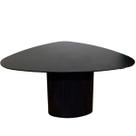 Mesa de Jantar Cone Orgânica Tríon Redonda 160x164 cm Base Ébano Tampo Ébano Mesa de Jantar Cone Orgânica Tríon Redonda 160x164 cm Base Ébano Tampo Ébano