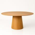 Mesa de Jantar Cone Oval 120x80 cm Base Madeira Freijó Tampo Freijó