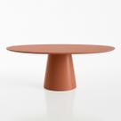 Mesa de Jantar Cone Oval 137x90 cm Laca Terracota Mesa de Jantar Cone Oval 137x90 cm Laca Terracota