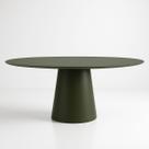 Mesa de Jantar Cone Oval 198x122 cm Laca Verde Musgo