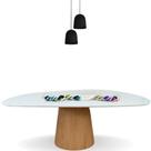 Mesa De Jantar Cone Oval Orgânica 120x80cm