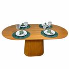 Mesa de Jantar Cone Retangular Arredondada 160x90cm Madeira Freijó Mesa de Jantar Cone Retangular Arredondada 160x90cm Madeira Freijó