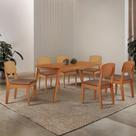 Mesa De Jantar Copper 180cm Tampo Mdf Laminado 6 Cadeiras Tork/naturale/naturale Mesa De Jantar Copper 180cm Tampo Mdf Laminado 6 Cadeiras Tork/naturale/naturale