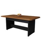 Mesa De Jantar Cozinha Retangular 6 Lugares Tampo MDF Nature