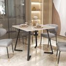 Mesa De Jantar De Aço 80x80 Reforçada Industrial Nantes
