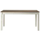 Mesa de Jantar de Madeira Maciça Branco Envelhecido