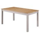 Mesa de Jantar de Madeira Maciça Cinza Lavado