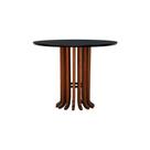 Mesa De Jantar Denver Tampo Redondo 120 Amêndoa-preto