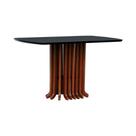 Mesa De Jantar Denver Tampo Retangular 136x80cm Amêndoa-preto Mesa De Jantar Denver Tampo Retangular 136x80cm Amêndoa-preto