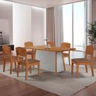 Mesa de Jantar Diane 180cm Tampo MDF Laminado Canto Copo com 6 Cadeiras Copper