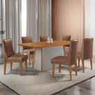 Mesa de Jantar Diane 180cm Tampo MDF Laminado com 6 Cadeiras Isadora Moderna Mobília