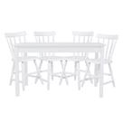 Mesa De Jantar Ditália Com 4 Cadeiras Ja-225 Branco