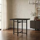 Mesa de Jantar Dobrável Quadrada 86x86cm com Base de Aço Pop Preto Mesa de Jantar Dobrável Quadrada 86x86cm com Base de Aço Pop Preto