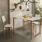 Mesa de Jantar e Cadeiras Steel Estilo Industrial Pés em Aço