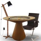 Mesa De Jantar Eclipse Cone Redonda 120cm Em Freijo