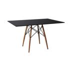 Mesa de Jantar Eiffel Retangular 120 Cm Tampo de Madeira Preta Mesa de Jantar Eiffel Retangular 120 Cm Tampo de Madeira Preta