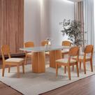 Mesa De Jantar Eloise 180cm Tampo Mdf 6 Cadeiras Moderna Veludo Creme /nat/off/serig. Off Mesa De Jantar Eloise 180cm Tampo Mdf 6 Cadeiras Moderna Veludo Creme /nat/off/serig. Off