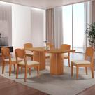 Mesa de Jantar Eloise 180cm Tampo MDF Laminado com 6 Cadeiras Copper Moderna Mobília