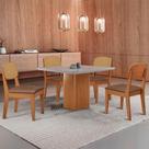 Mesa De Jantar Eloise 90cm Tampo Mdf 4 Cadeiras Moderna Tork /nat/off/serig. Off Mesa De Jantar Eloise 90cm Tampo Mdf 4 Cadeiras Moderna Tork /nat/off/serig. Off