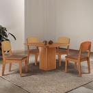 Mesa De Jantar Eloise 90cm Tampo Mdf 4 Cadeiras Moderna Tork/naturale Mesa De Jantar Eloise 90cm Tampo Mdf 4 Cadeiras Moderna Tork/naturale