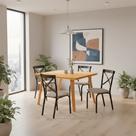 Mesa de Jantar em Madeira Maciça Millena 80x80 Robusta Vintage Retrô Reforçada Alta Qualidade Imbuia