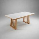 Mesa de Jantar em Vidro 2,20m x 1,10m Belvedere - Gold Salas
