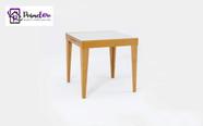 Mesa De Jantar Extensível 0.80 a 1.60 Com Vidro Pés Madeira Tock