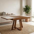 Mesa de Jantar Extensível 178x78cm Tampo Vidro Atena