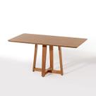 Mesa De Jantar Fiorenca 160x90 Nogueira Madeira Maciça