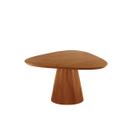 Mesa de Jantar Gênova 130cm Tampo Redondo MDF Orgânico Mel - Móveis Minas