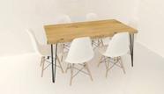 Mesa De Jantar Industrial 90 X 120 Cm Antiqua - Sem Cadeira