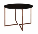 Mesa de Jantar Industrial Base De Ferro Cobre em V Tampo 110 Preto