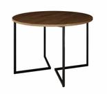 Mesa de Jantar Industrial Base De Ferro Preto em V Tampo 110 Amêndoa
