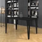 Mesa De Jantar Industrial Retangular 1,60m Ibiza Preto Fosco - M.a
