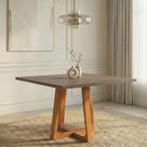Mesa de Jantar Isabela 1,2m Tampo Freijó 4 Lugares Base Madeira Maciça Cerejeira Sala de Jantar Home