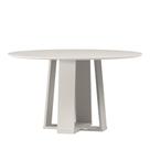 Mesa de Jantar Isabela 135x135 Tampo em MDF com Vidro - New Ceval