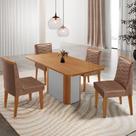 Mesa De Jantar Isadora 120cm Tampo Mdf Laminado 4 Cadeiras Eloise Tork Naturale Off White Mesa De Jantar Isadora 120cm Tampo Mdf Laminado 4 Cadeiras Eloise Tork Naturale Off White