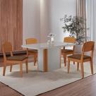 Mesa De Jantar Isadora 120cm Tampo Mdf Vidro Com 4 Cadeiras Veludo Marrom Naturale Off White Serigrafia Mesa De Jantar Isadora 120cm Tampo Mdf Vidro Com 4 Cadeiras Veludo Marrom Naturale Off White Serigrafia