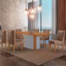 Mesa De Jantar Isadora 180cm Tampo Mdf Laminado Tork Naturale Off White Mesa De Jantar Isadora 180cm Tampo Mdf Laminado Tork Naturale Off White