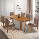 Mesa De Jantar Isadora 180cm Tampo Mdf Laminado Veludo Capuccino Naturale Off White Mesa De Jantar Isadora 180cm Tampo Mdf Laminado Veludo Capuccino Naturale Off White