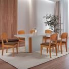 Mesa de Jantar Isadora 180cm Tampo MDF Vidro com 6 Cadeiras Copper