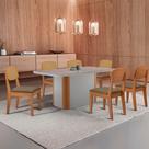 Mesa de Jantar Isadora 180cm Tampo MDF Vidro com 6 Cadeiras Copper Premium Mesa de Jantar Isadora 180cm Tampo MDF Vidro com 6 Cadeiras Copper Premium